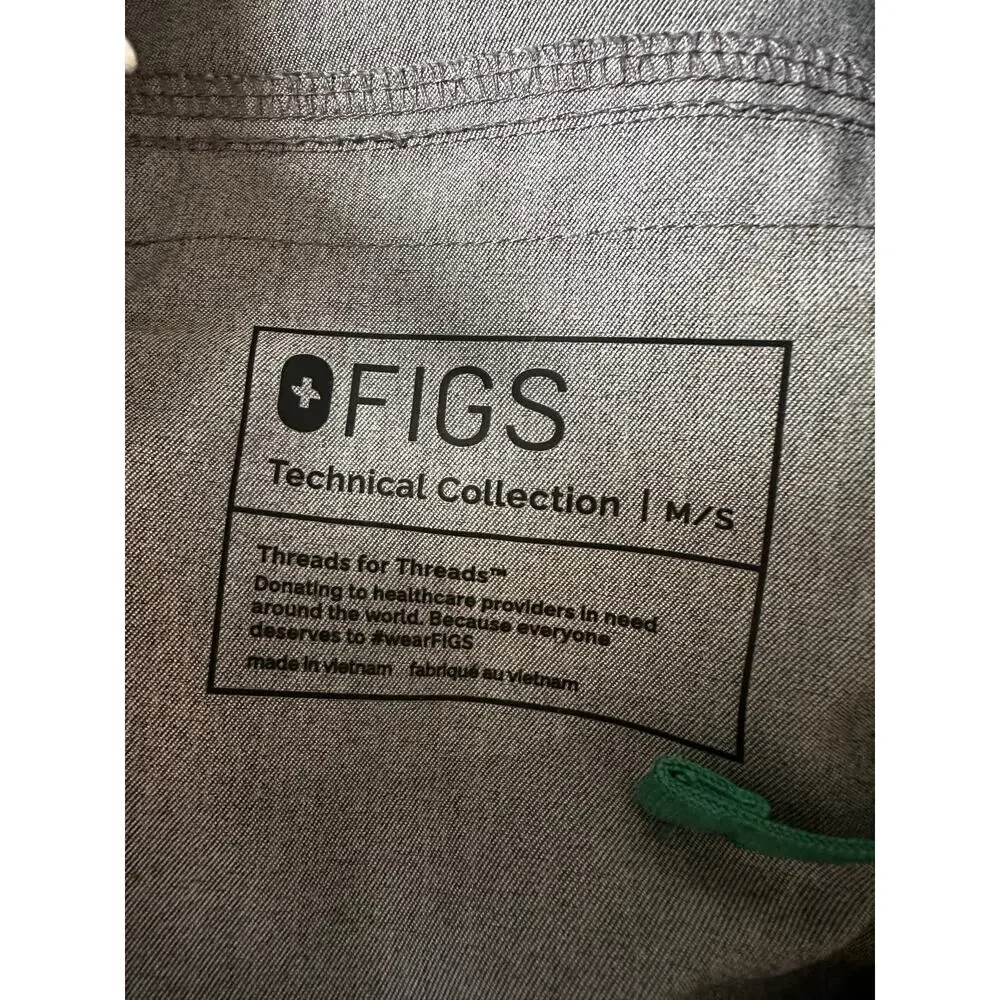 Figs Axim Scrub Pants T2001S Grey Cargo 4 Pockets PO 1602 Nurse Men's Medium